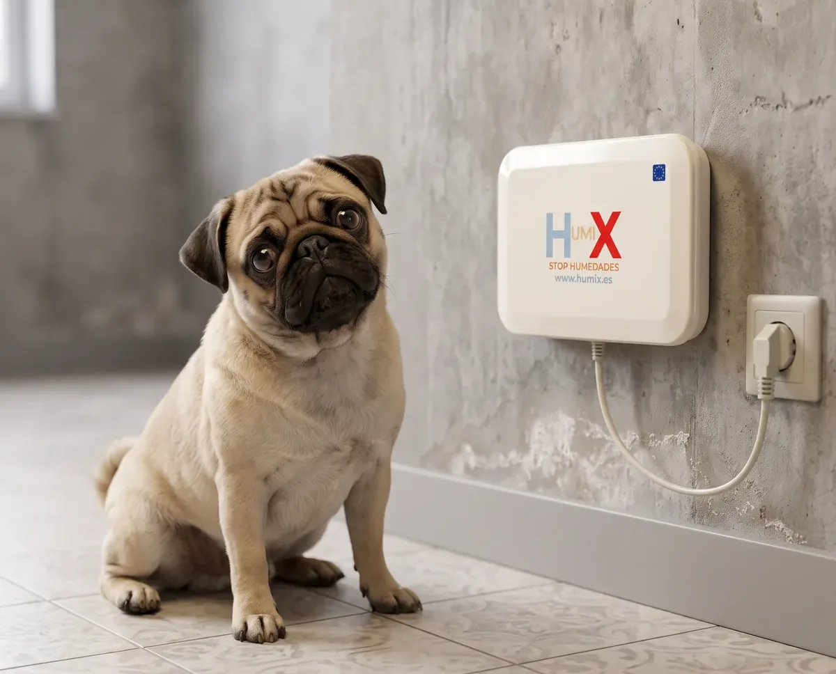 Sistema HUMIX instalado en pared con humedad en Almería